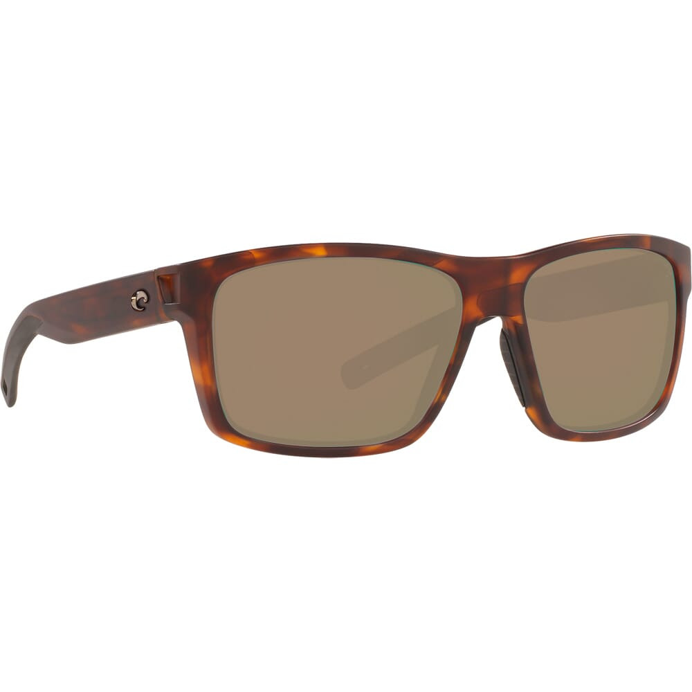 Costa Del Mar Costa Slack Tide Matte Tortoise Frame Sunglasses w/ Copper Silver Mirror 580G Lenses SLT-191-OSCGLP - Costa Del Mar