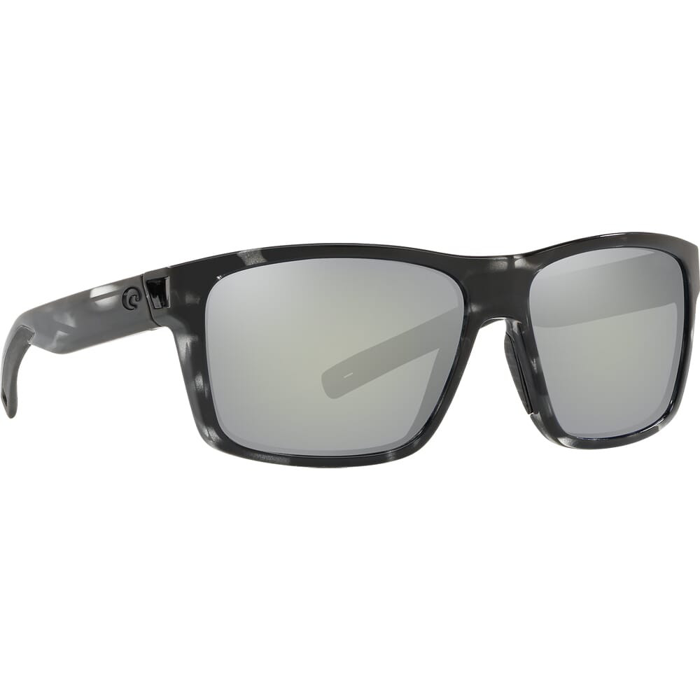 Costa Del Mar Costa Slack Tide - Ocearch Shiny Tiger Shark Frame Sunglasses w/ Gray Silver Mirror 580G Lenses SLT-192OC-OSGGLP - Costa Del Mar