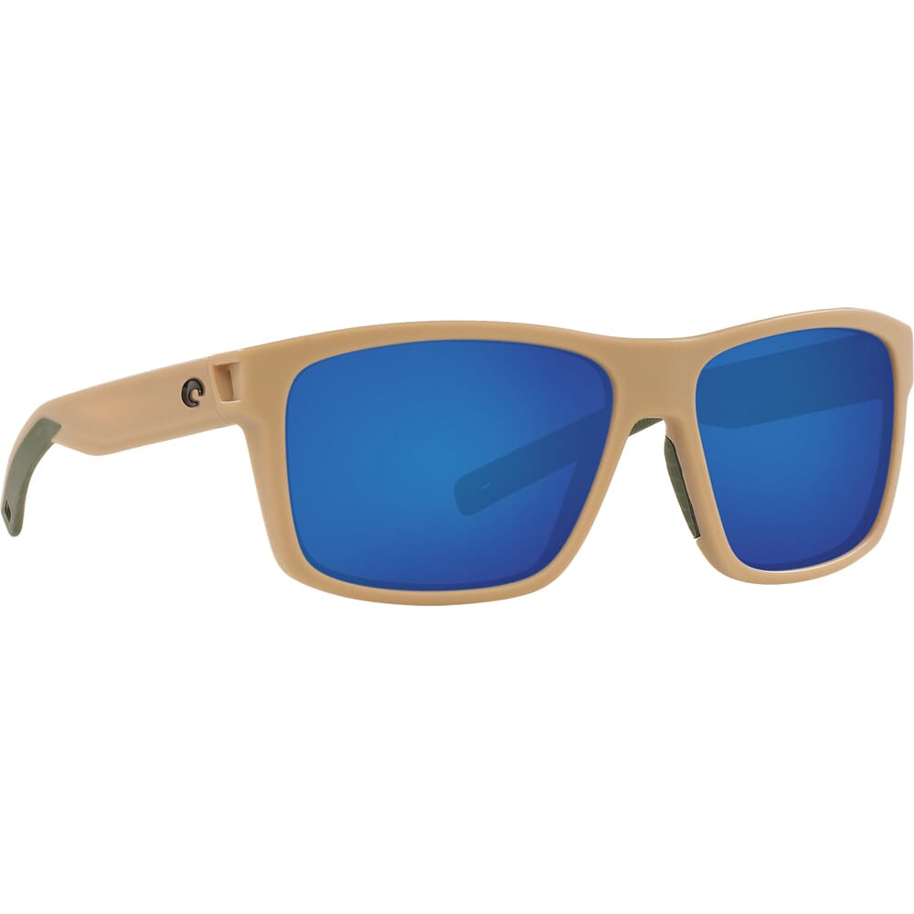 Costa Del Mar Costa Slack Tide Sand Frame Sunglasses w/ Blue Mirror 580G Lenses SLT-248-OBMGLP - Costa Del Mar