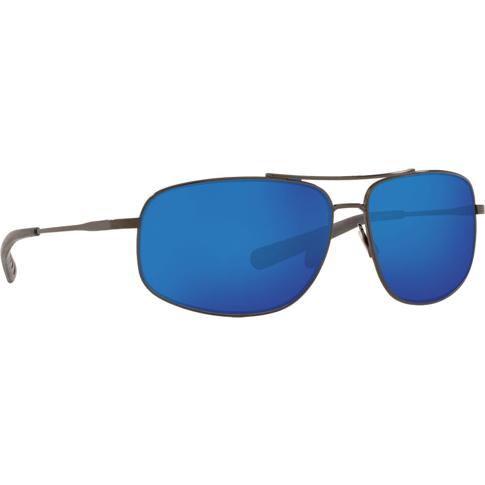 Costa Del Mar Costa Shipmaster Brushed Gunmetal Frame Sunglasses w/ Blue Mirror 580P Lenses SMR-22-OBMP - Costa Del Mar