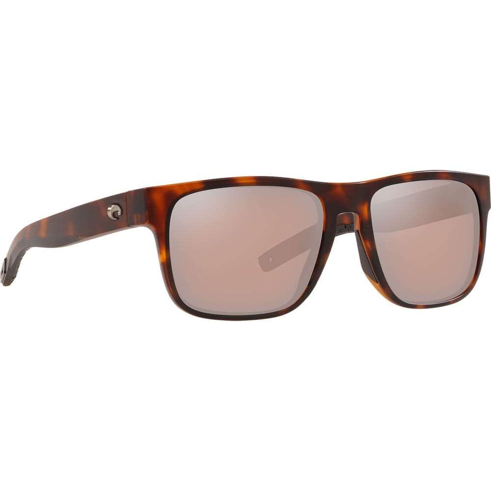 Costa Del Mar Costa Spearo Matte Tortoise Frame Sunglasses w/ Copper Silver Mirror 580G Lenses SPO-191-OSCGLP - Costa Del Mar