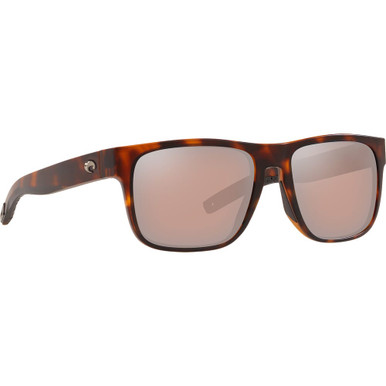 Costa Del Mar Costa Spearo Matte Tortoise Frame Sunglasses w/ Copper Silver Mirror 580G Lenses SPO-191-OSCGLP - Costa Del Mar