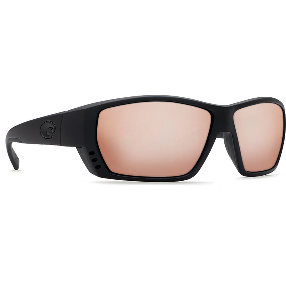 Costa Del Mar Costa Tuna Alley Blackout Frame Sunglasses w/ Copper Silver Mirror 580P Lenses TA-01-OSCP - Costa Del Mar