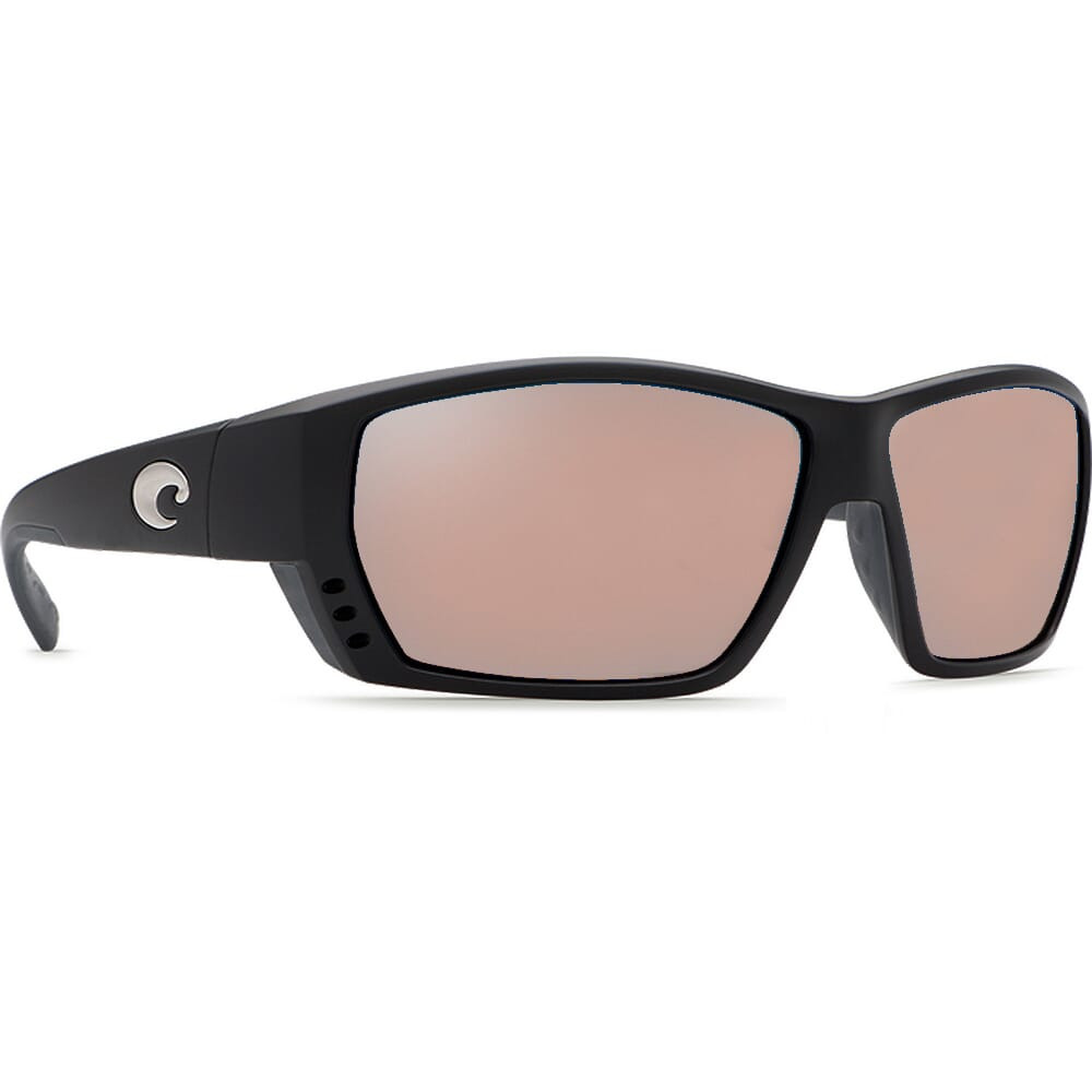 Costa Del Mar Costa Tuna Alley Matte Black Global Fit Frame Sunglasses w/ Copper Silver Mirror 580G Lenses TA-11GF-OSCGLP - Costa Del Mar