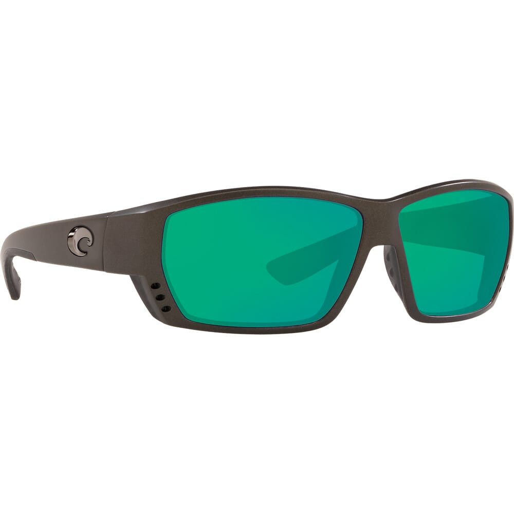 Costa Del Mar Costa Tuna Alley Steel Gray Metallic Frame Sunglasses w/ Green Mirror 580P Lenses TA-188-OGMP - Costa Del Mar
