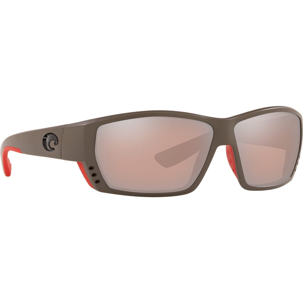 Costa Del Mar Costa Tuna Alley Race Gray Frame Sunglasses w/ Copper Silver Mirror 580G Lenses TA-196-OSCGLP - Costa Del Mar