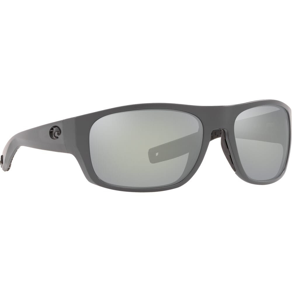 Costa Del Mar Costa Tico Matte Gray Frame Sunglasses w/ Gray Silver Mirror 580G Lenses TCO-98-OSGGLP - Costa Del Mar