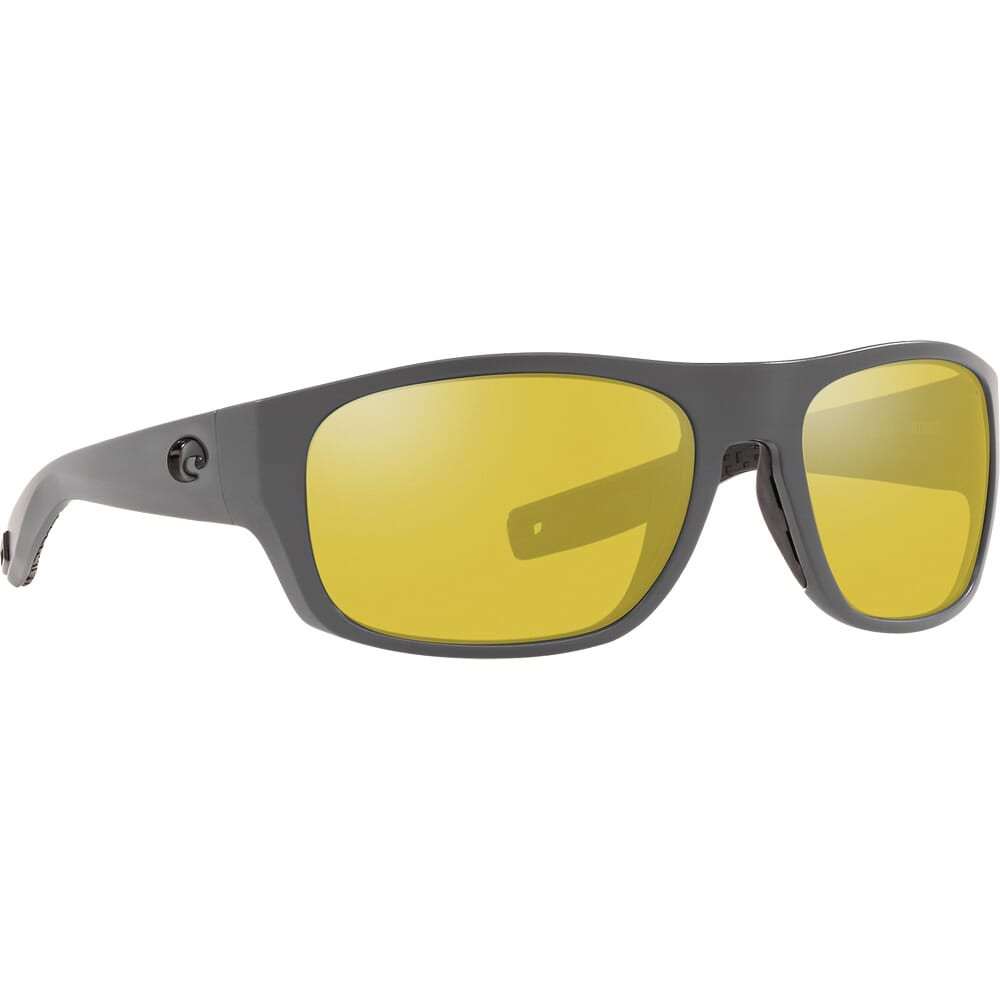 Costa Del Mar Costa Tico Matte Gray Frame Sunglasses w/ Sunrise Silver Mirror 580P Lenses TCO-98-OSSP - Costa Del Mar