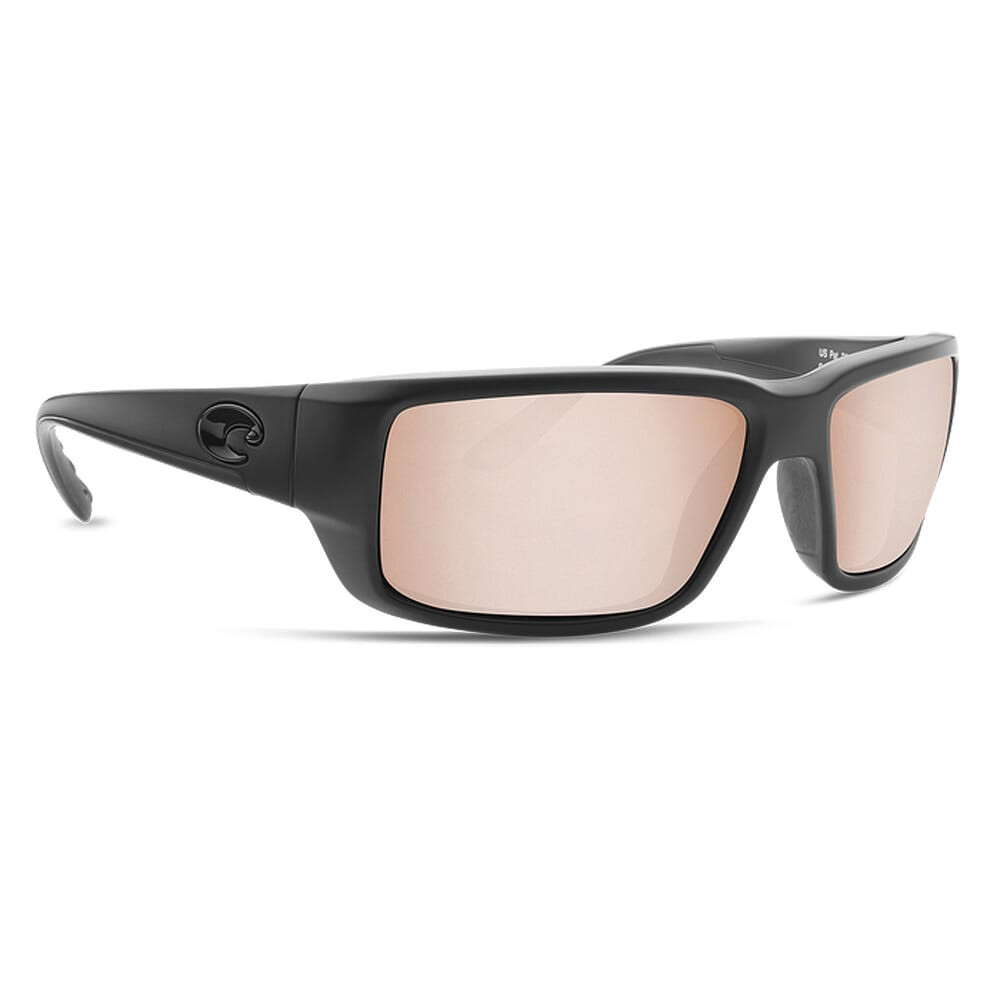 Costa Del Mar Costa Fantail Blackout Frame Sunglasses w/ Copper Silver Mirror 580G Lenses TF-01-OSCGLP - Costa Del Mar