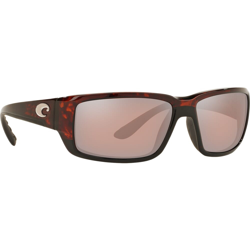 Costa Del Mar Costa Fantail Tortoise Global Fit Frame Sunglasses w/ Copper Silver Mirror 580P Lenses TF-10GF-OSCP - Costa Del Mar