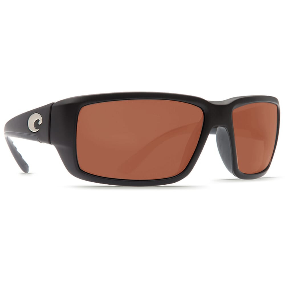 Costa Del Mar Costa Fantail Matte Black Global Fit Frame Sunglasses w/ Copper 580G Lenses TF-11GF-OCGLP - Costa Del Mar