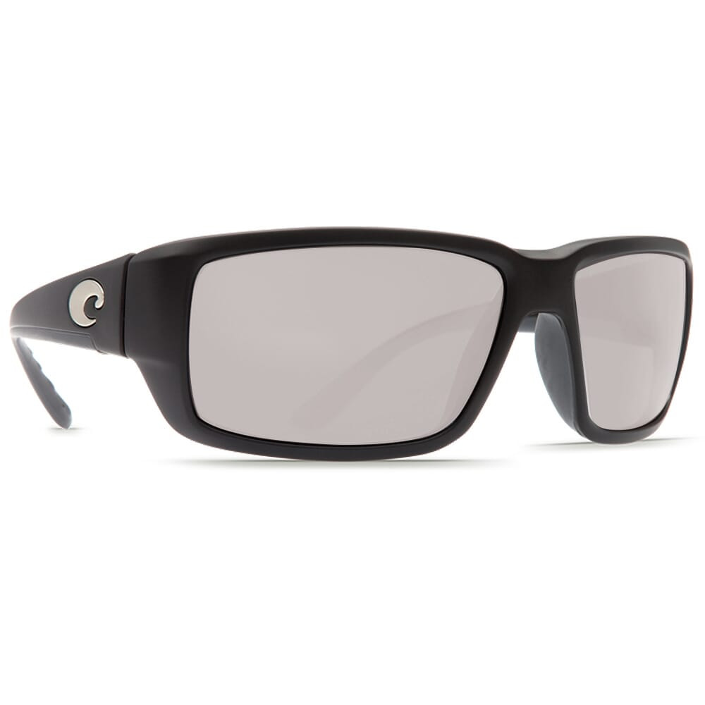 Costa Del Mar Costa Fantail Matte Black Global Fit Frame Sunglasses w/ Gray Silver Mirror 580G Lenses TF-11GF-OSGGLP - Costa Del Mar