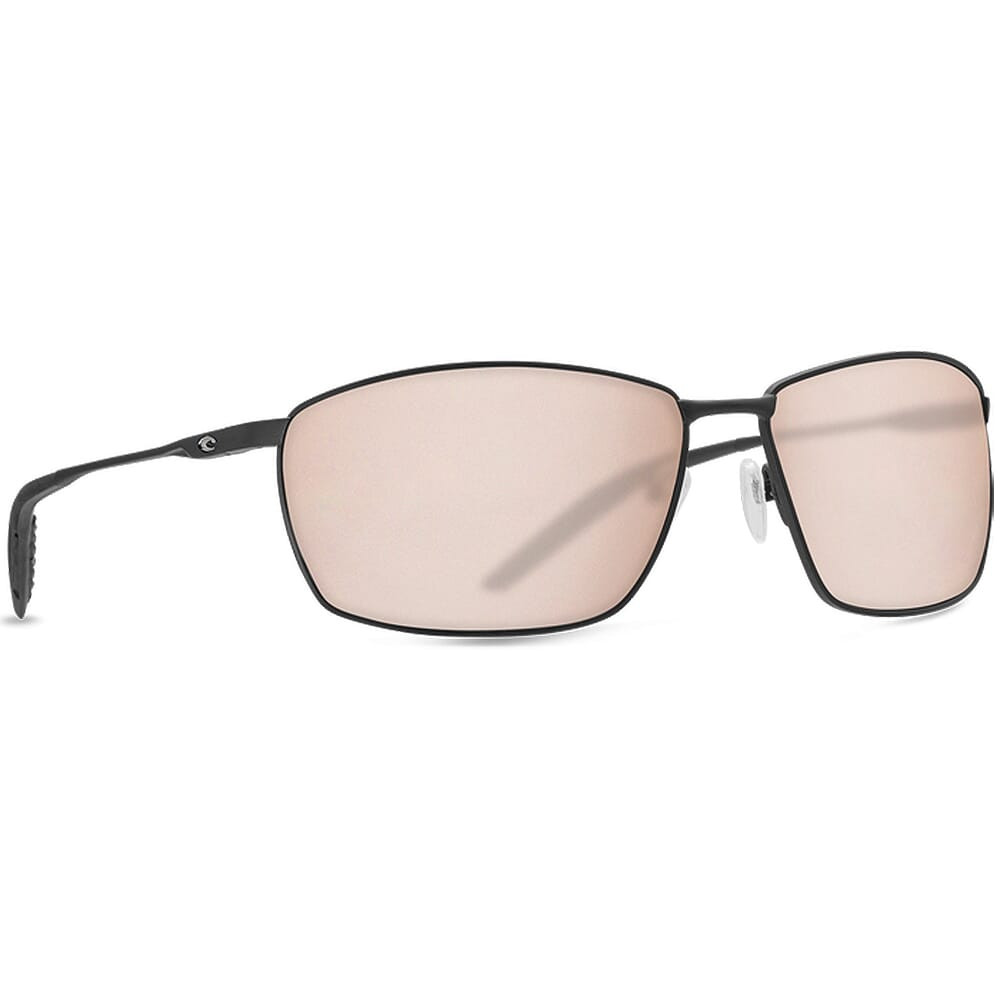 Costa Del Mar Costa Turret Matte Black Sunglasses w/ Copper Silver Mirror 580P Lenses TRT-11-OSCP - Costa Del Mar