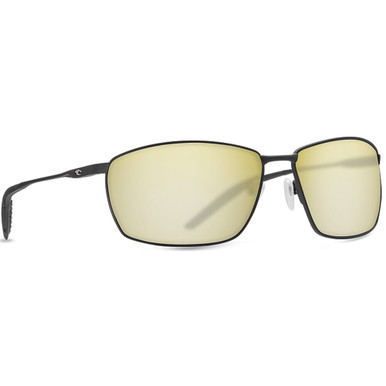 Costa Del Mar Costa Turret Matte Black Sunglasses w/ Sunrise Silver Mirror 580P Lenses TRT-11-OSSP - Costa Del Mar