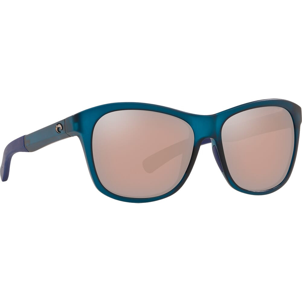 Costa Del Mar Costa Vela Ocearch Matte Deep Teal Crystal Sunglasses w/ Copper Silver Mirror 580P Lenses VLA-276OC-OSCP - Costa Del Mar