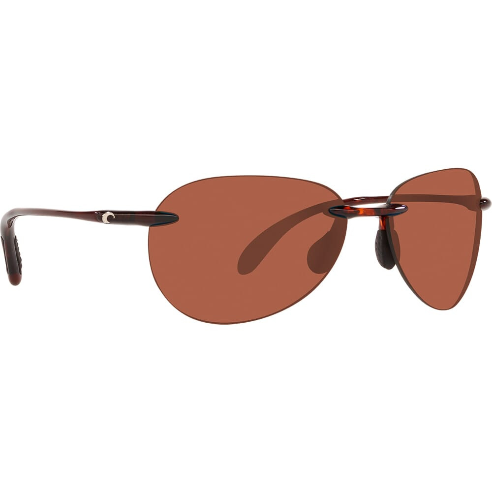 Costa Del Mar Costa West Bay Tortoise Frame Sunglasses w/ Copper 580P Lenses WSB-10-OCP - Costa Del Mar