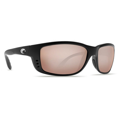 Costa Del Mar Costa Zane Matte Black Frame Sunglasses w/ Copper Silver Mirror 580G Lenses ZN-11-OSCGLP - Costa Del Mar