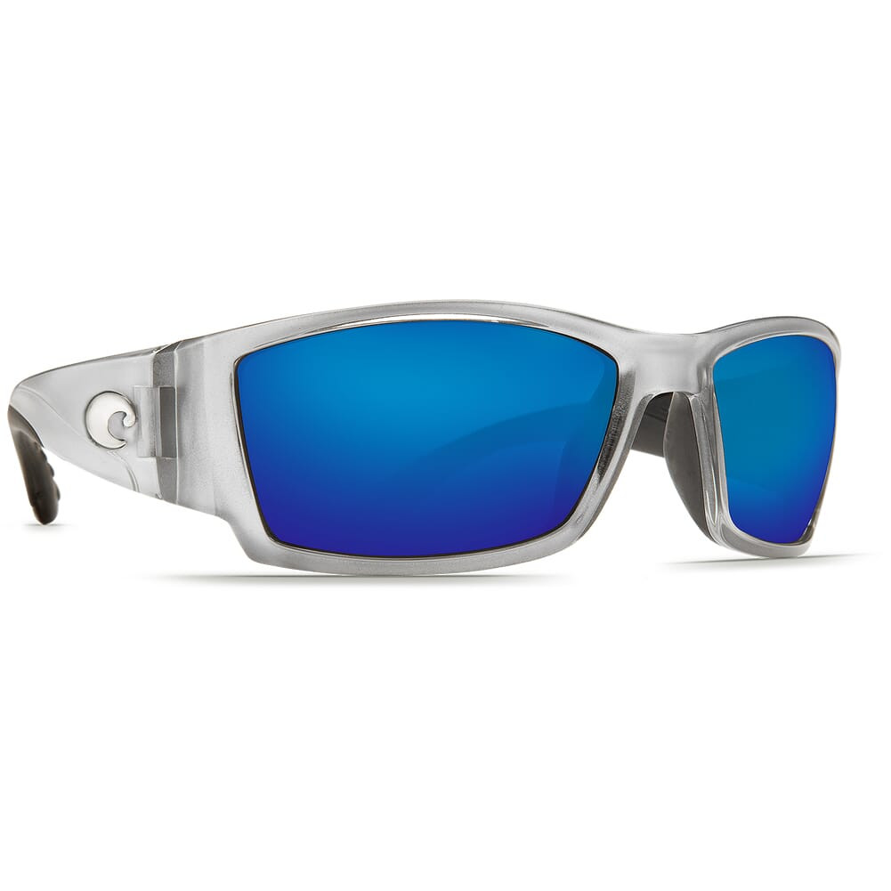 Costa Del Mar Costa Corbina Silver Frame Sunglasses w/Blue Mirror 580G Lenses 06S9057-90571862 - Costa Del Mar
