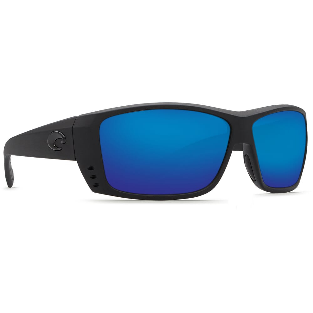 Costa Del Mar Costa Cat Cay Blackout Frame Sunglasses w/Blue Mirror 580G Lenses 06S9024-90241061 - Costa Del Mar