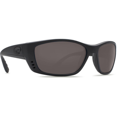 Costa Del Mar Costa Fisch Blackout Frame Sunglasses w/Gray 580P Lenses 06S9054-90540164 - Costa Del Mar