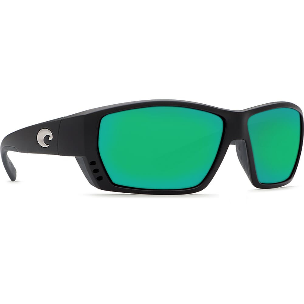Costa Del Mar Costa Tuna Alley Matte Black Frame Sunglasses w/Green Mirror 580G Lenses 06S9009-90092862