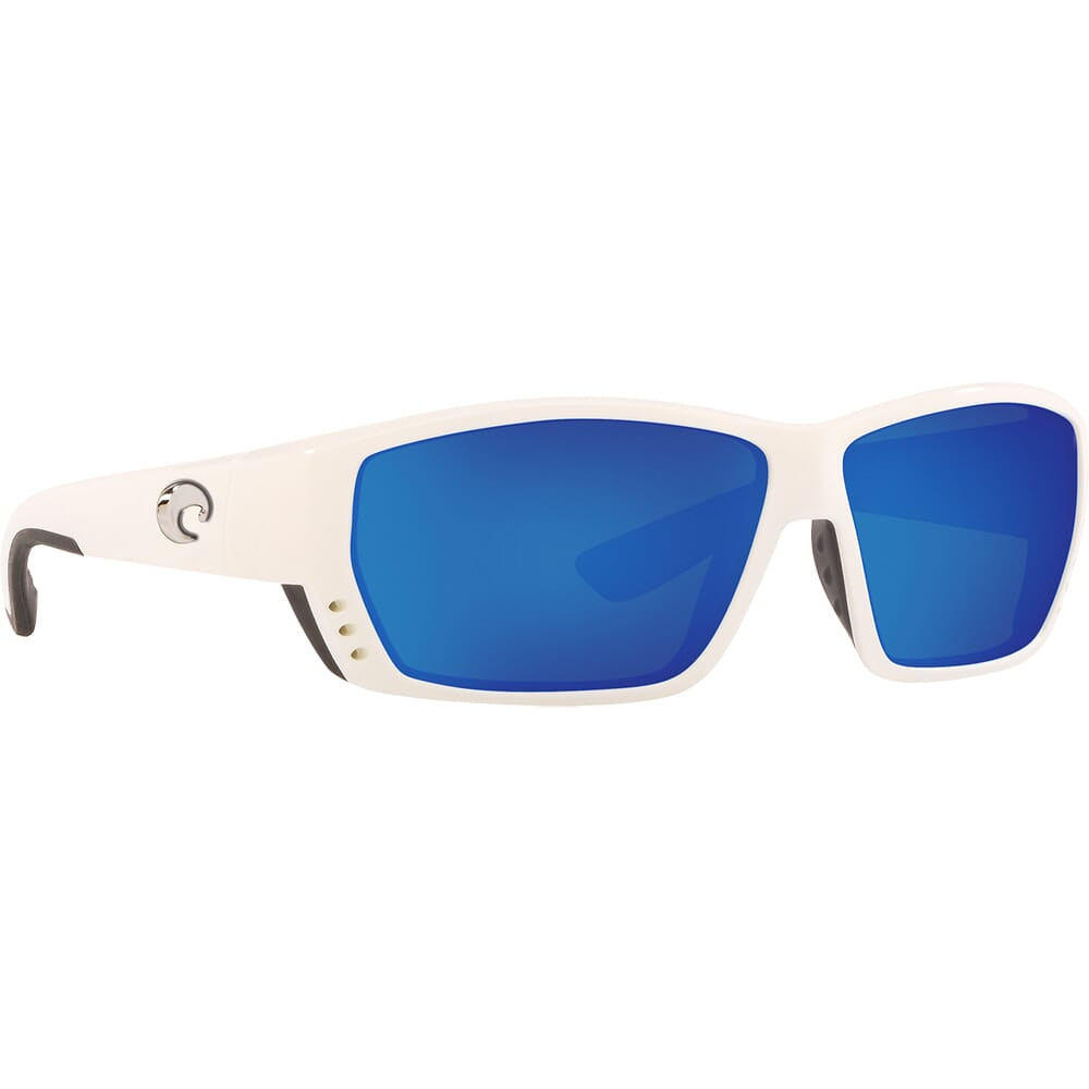 Costa Del Mar Costa Tuna Alley White Frame Sunglasses w/Blue Mirror 580G Lenses 06S9009-90093862 - Costa Del Mar