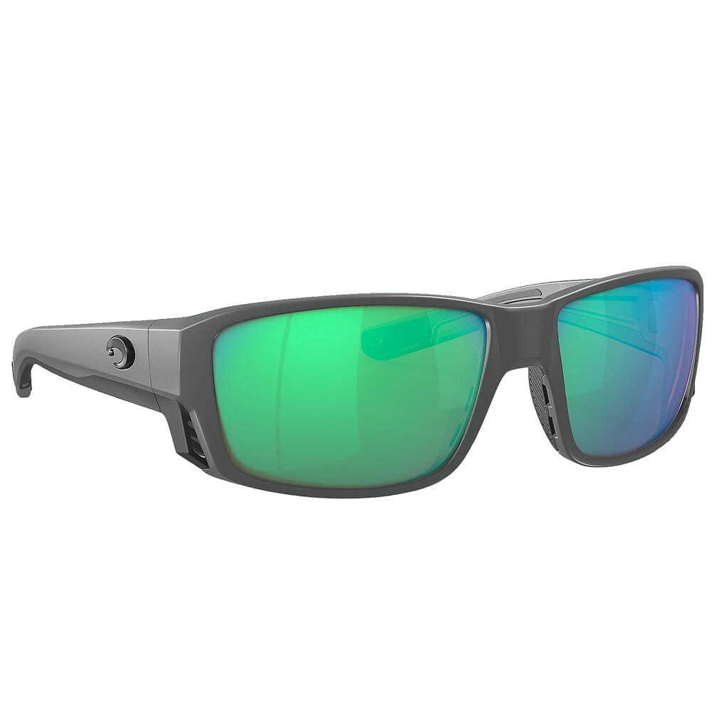 Costa Del Mar Costa Tuna Alley Pro Matte Gray Frame Sunglasses w/Green Mirror 580G Lenses 06S9105-91050860 - Costa Del Mar