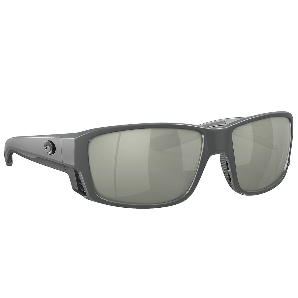 Costa Del Mar Costa Tuna Alley Pro Matte Gray Frame Sunglasses w/Silver Mirror 580G Lenses 06S9105-91050960 - Costa Del Mar
