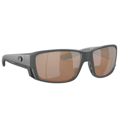 Costa Del Mar Costa Tuna Alley Pro Matte Gray Frame Sunglasses w/Copper Silver Mirror 580G Lenses 06S9105-91051060 - Costa Del Mar