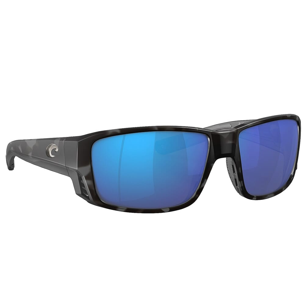 Costa Del Mar Costa Tuna Alley Pro Tiger Shark Frame Sunglasses w/Blue Mirror 580G Lenses 06S9105-91051360 - Costa Del Mar