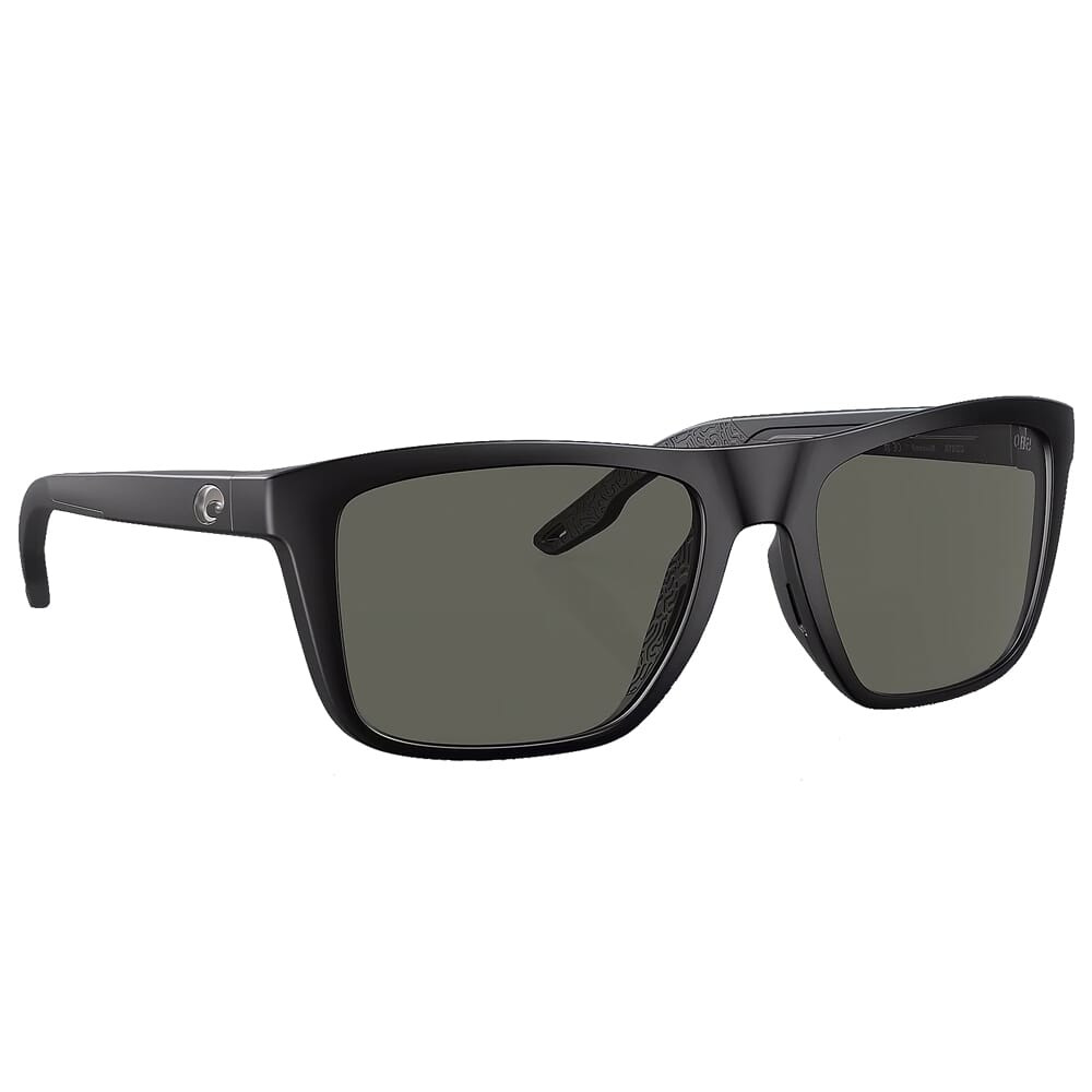Costa Del Mar Costa Mainsail Black Frame Sunglasses w/Gray 580G Lenses 06S9107-91070355 - Costa Del Mar
