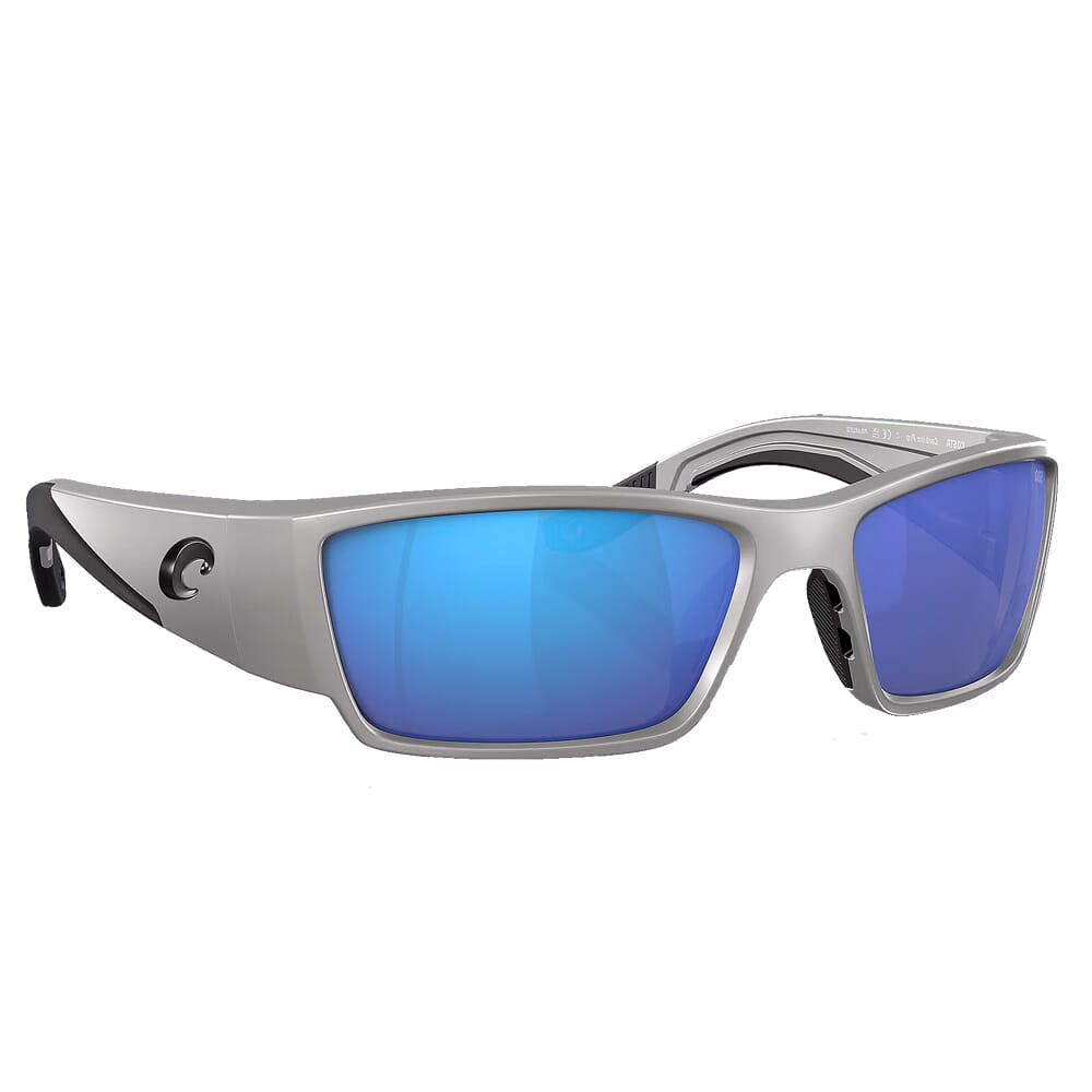 Costa Del Mar Costa Corbina Pro Silver Metallic Frame Sunglasses w/Blue Mirror 580G Lenses 06S9109-91090661 - Costa Del Mar