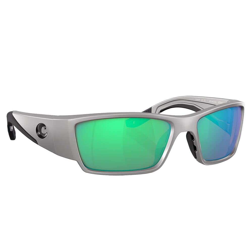 Costa Del Mar Costa Corbina Pro Silver Metallic Frame Sunglasses w/Green Mirror 580G Lenses 06S9109-91090761 - Costa Del Mar
