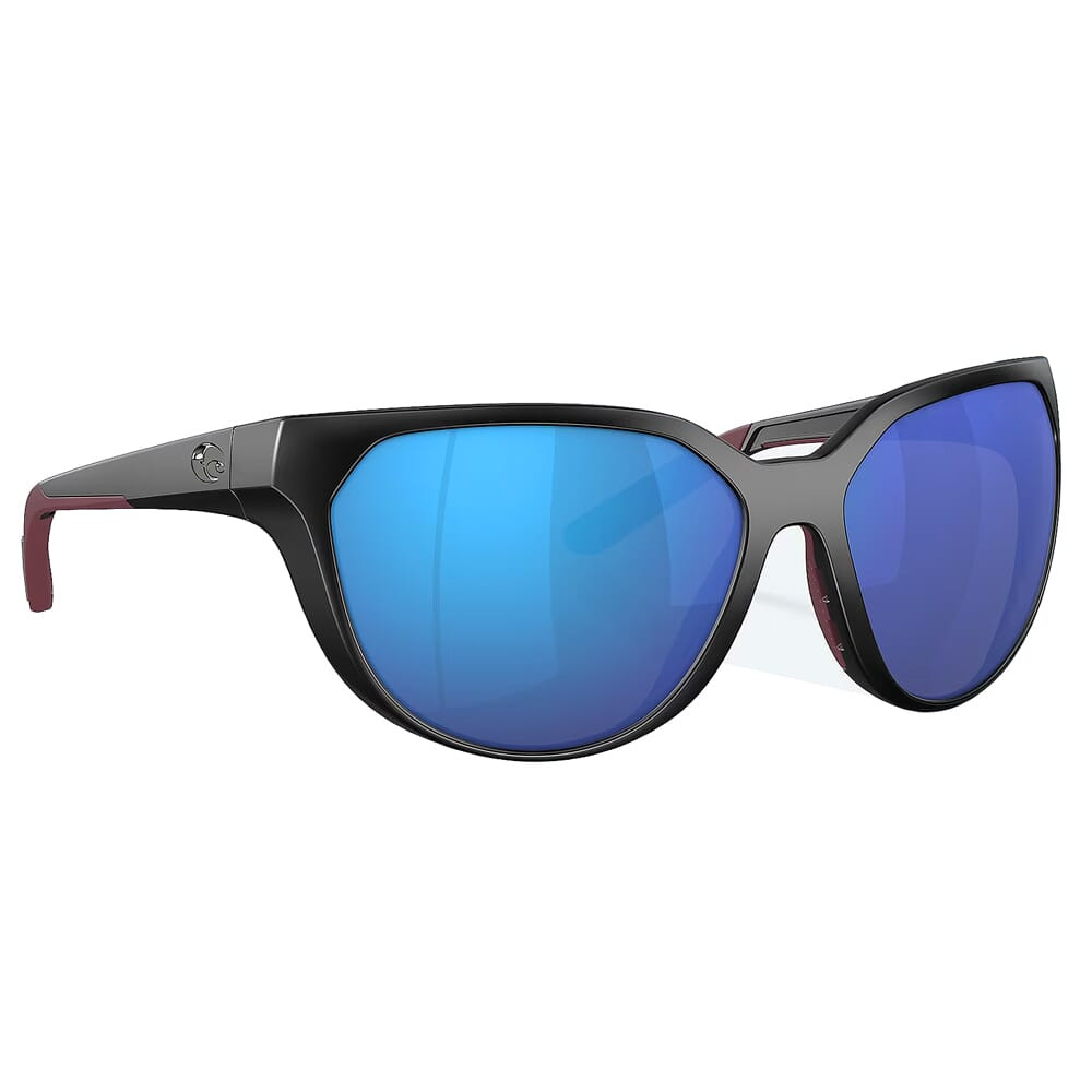 Costa Del Mar Costa Mayfly Black Frame Sunglasses w/Blue Mirror 580G Lenses 06S9110-91100158 - Costa Del Mar