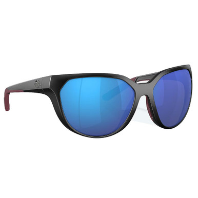 Costa Del Mar Costa Mayfly Black Frame Sunglasses w/Blue Mirror 580G Lenses 06S9110-91100158 - Costa Del Mar