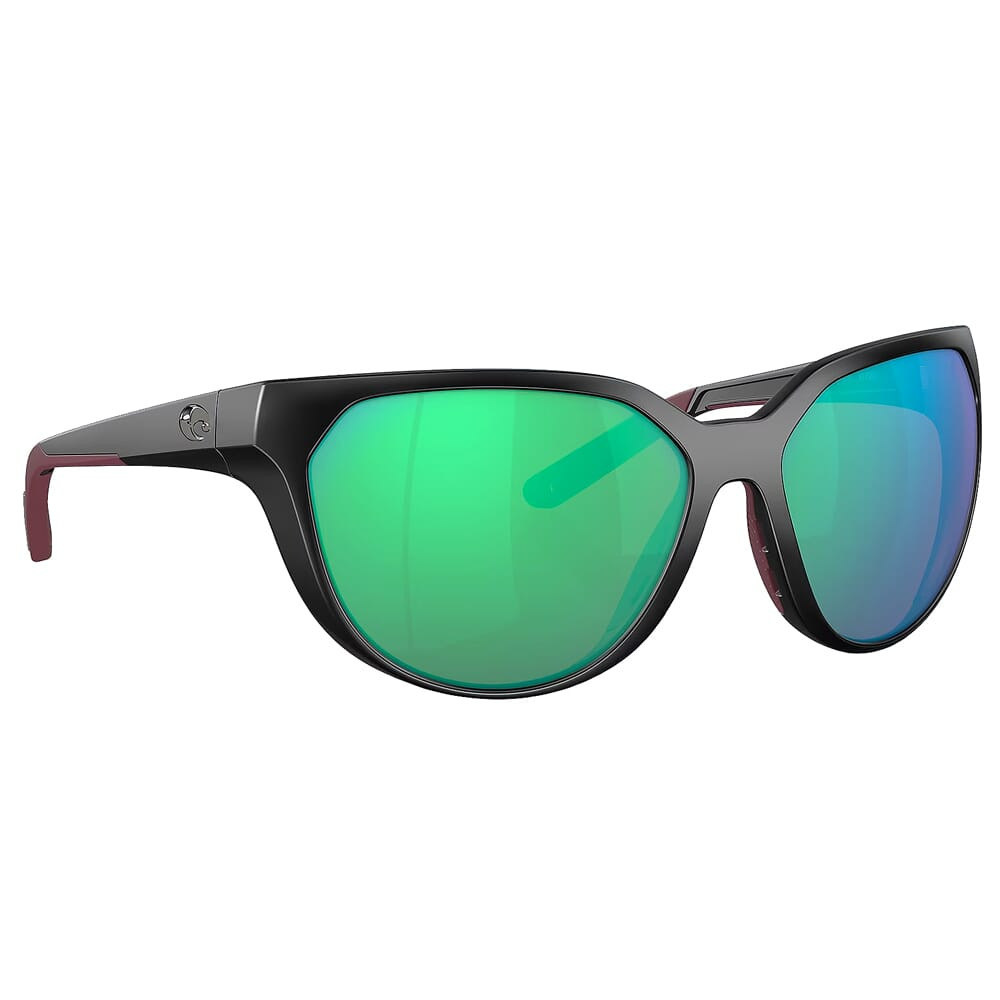 Costa Del Mar Costa Mayfly Black Frame Sunglasses w/Green Mirror 580G Lenses 06S9110-91100258 - Costa Del Mar