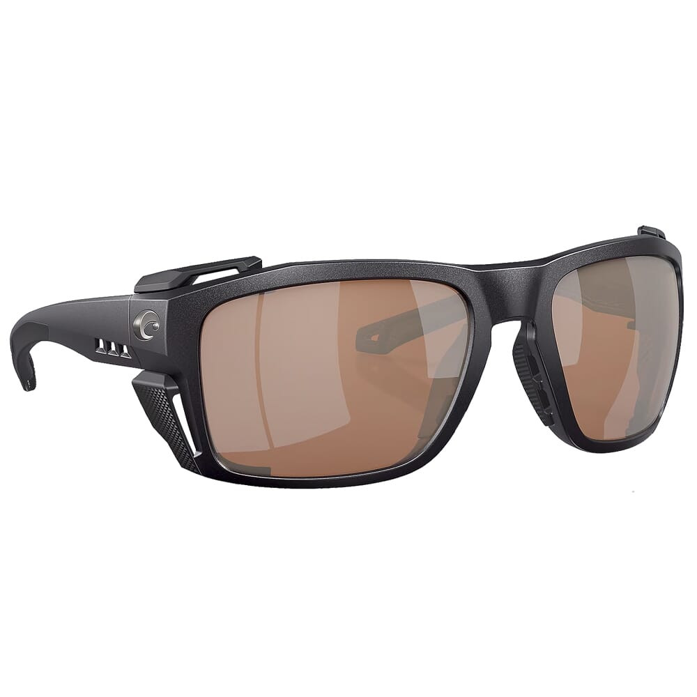 Costa Del Mar Costa King Tide 8 Black Pearl Frame Sunglasses w/Copper Silver Mirror 580G Lenses 06S9111-91110360 - Costa Del Mar