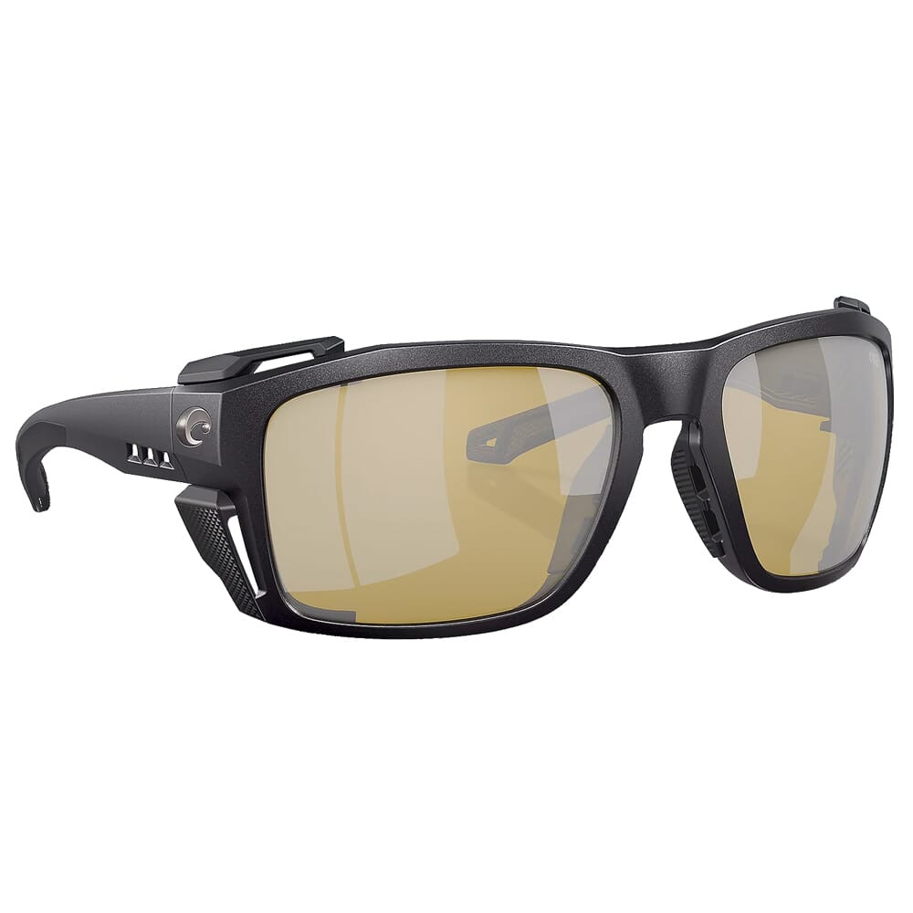 Costa Del Mar Costa King Tide 8 Black Pearl Frame Sunglasses w/Sunrise Silver Mirror 580G Lenses 06S9111-91110560 - Costa Del Mar