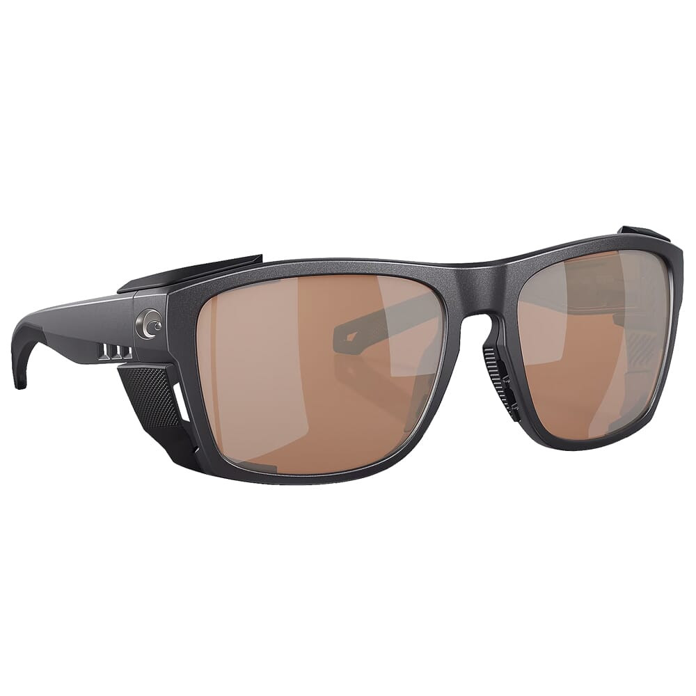 Costa Del Mar Costa King Tide 6 Black Pearl Frame Sunglasses w/Copper Silver Mirror 580G Lenses 06S9112-91120358 - Costa Del Mar