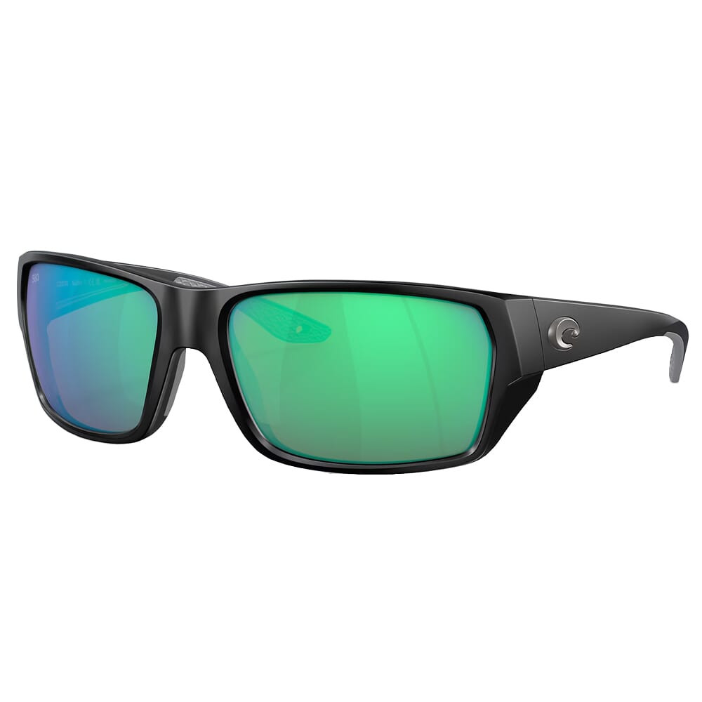 Costa Del Mar Costa Tailfin Matte Black Frame Sunglasses w/Green Mirror 580G M Lenses 06S9113-91130360 - Costa Del Mar