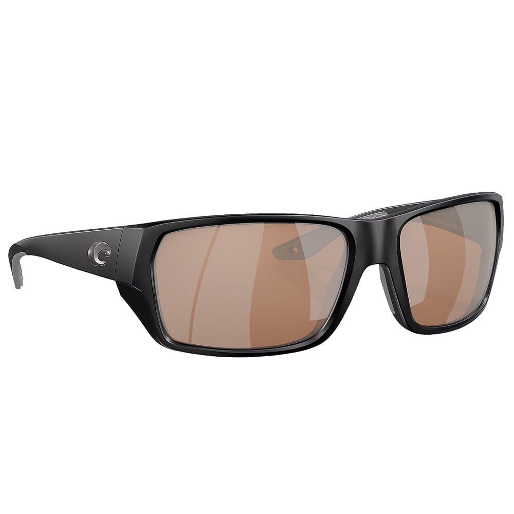 Costa Del Mar Costa Tailfin Matte Black Frame Sunglasses w/Copper Silver Mirror 580G M Lenses 06S9113-91130460 - Costa Del Mar