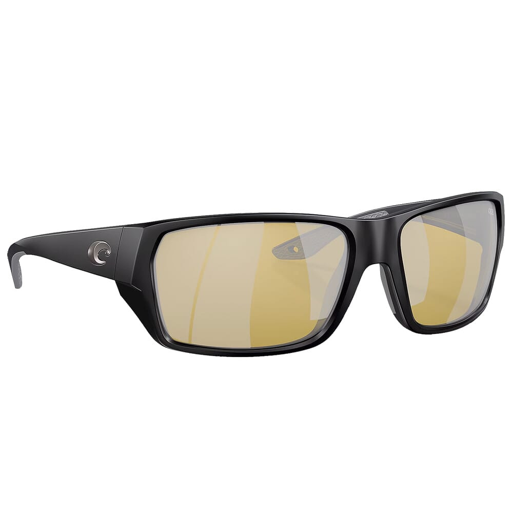 Costa Del Mar Costa Tailfin Matte Black Frame Sunglasses w/Sunrise Silver Mirror 580G M Lenses 06S9113-91130560 - Costa Del Mar