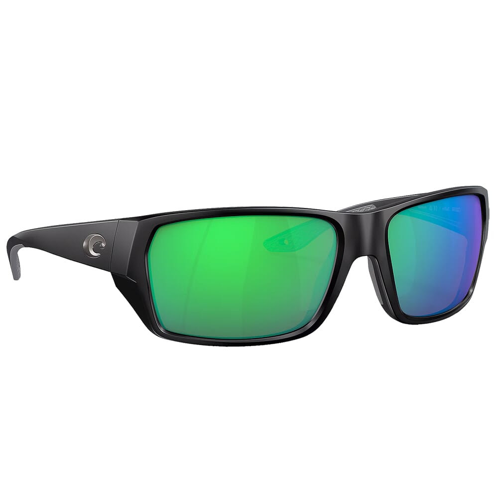 Costa Del Mar Costa Tailfin Matte Black Frame Sunglasses w/Green Mirror 580P M Lenses 06S9113-91130760 - Costa Del Mar