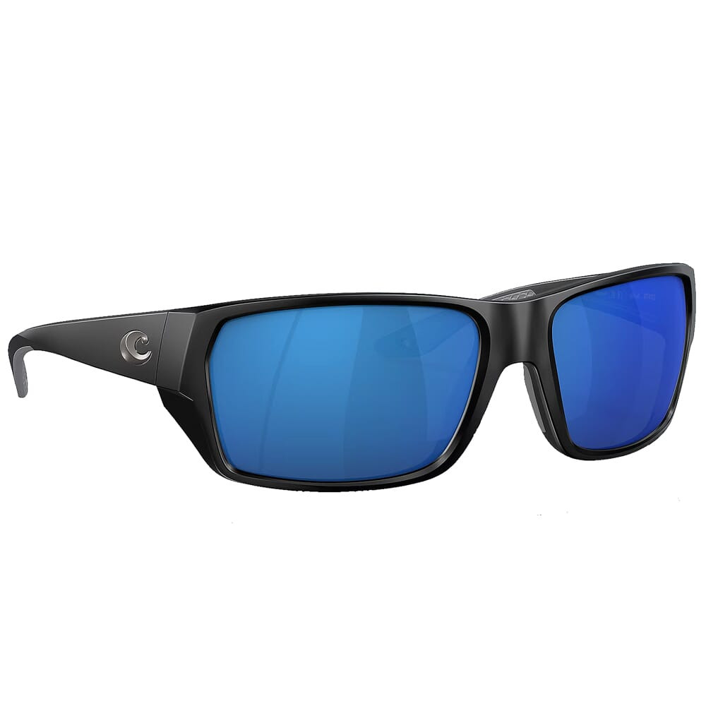 Costa Del Mar Costa Tailfin Matte Black Frame Sunglasses w/Blue Mirror 580P S Lenses 06S9113-91130857 - Costa Del Mar