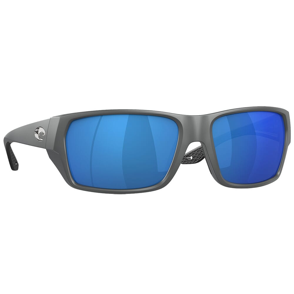 Costa Del Mar Costa Tailfin Matte Gray Frame Sunglasses w/Blue Mirror 580P S Lenses 06S9113-91130957 - Costa Del Mar