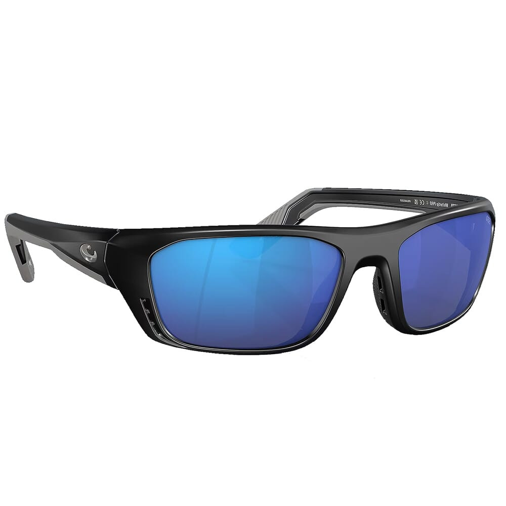 Costa Del Mar Costa Whitetip Pro Matte Black Frame Sunglasses w/Blue Mirror 580G Lenses 06S9115-91150157 - Costa Del Mar