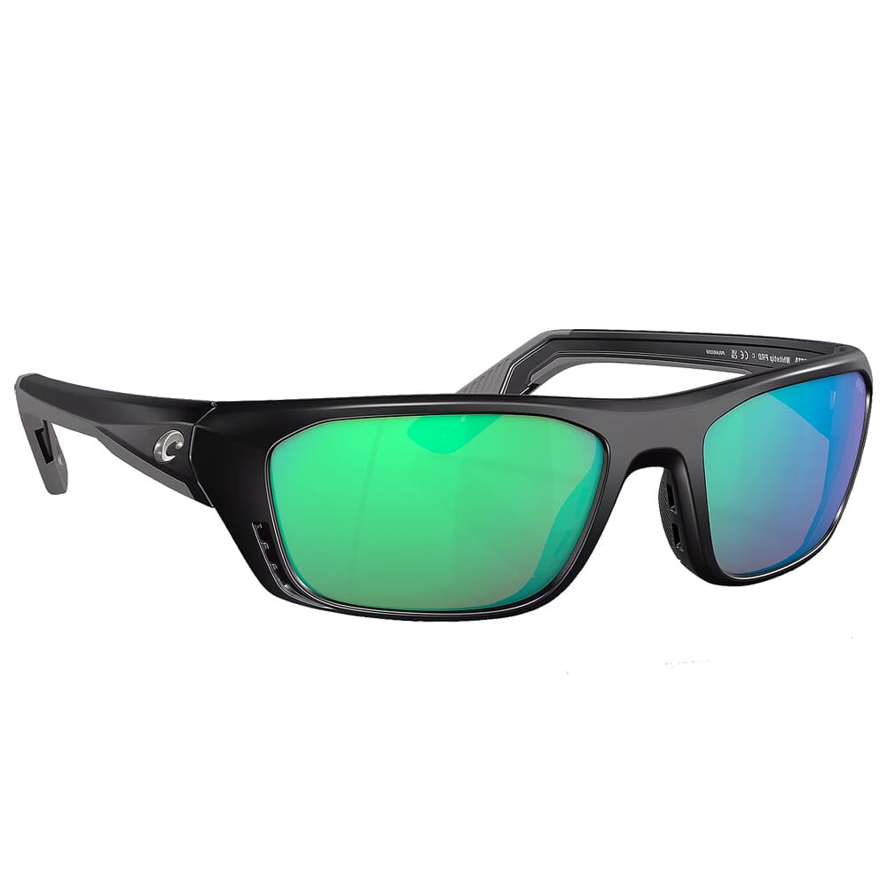 Costa Del Mar Costa Whitetip Pro Matte Black Frame Sunglasses w/Green Mirror 580G Lenses 06S9115-91150257 - Costa Del Mar