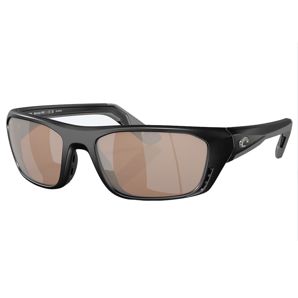 Costa Del Mar Costa Whitetip Pro Matte Black Frame Sunglasses w/Copper Silver Mirror 580G Lenses 06S9115-91150357 - Costa Del Mar