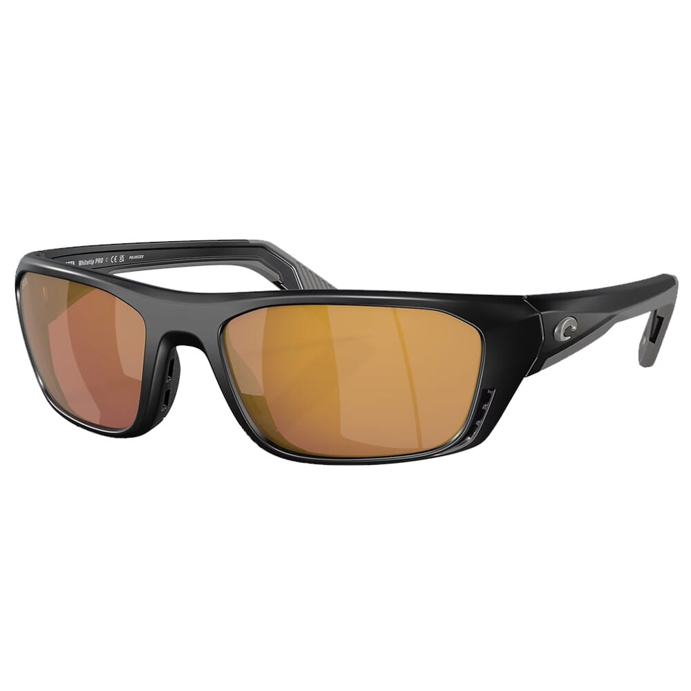 Costa Del Mar Costa Whitetip Pro Matte Black Frame Sunglasses w/Gold Mirror 580G Lenses 06S9115-91150657