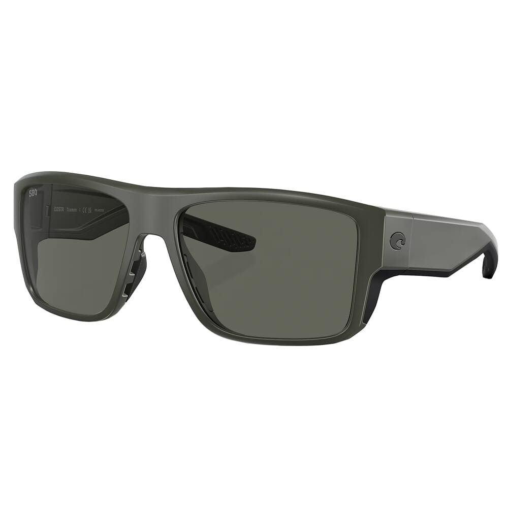 Costa Del Mar Costa Taxman Olive Frame Sunglasses w/Gray 580G Lenses 06S9116-91160859 - Costa Del Mar